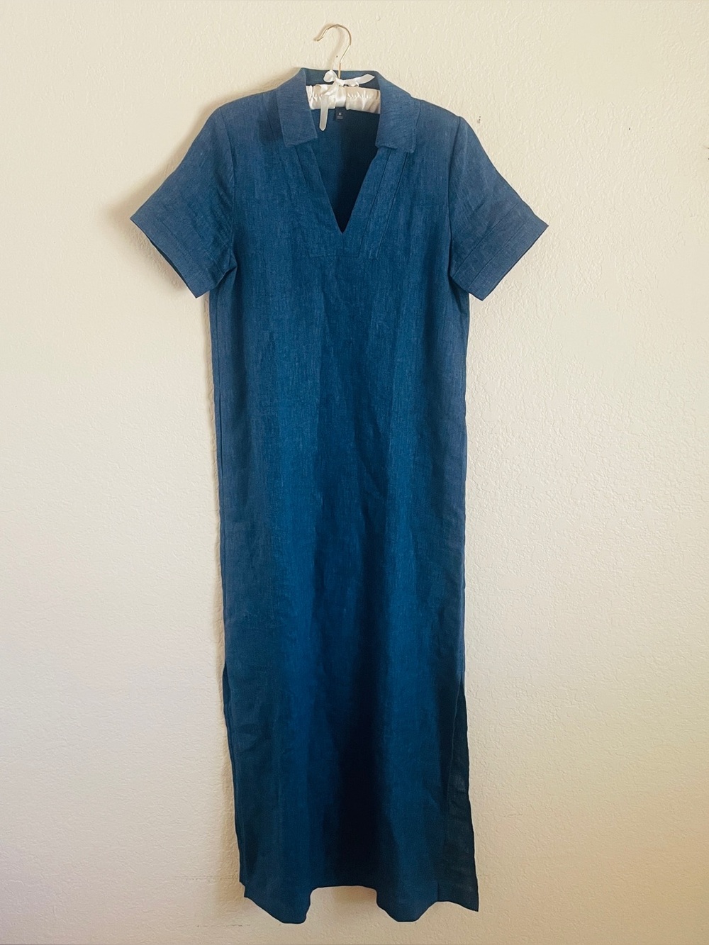 Banana Republic Cruz Indigo Blue Linen Maxi Dress - Picture 4 of 9